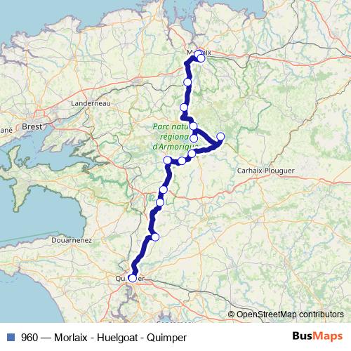 960 bus Line Map