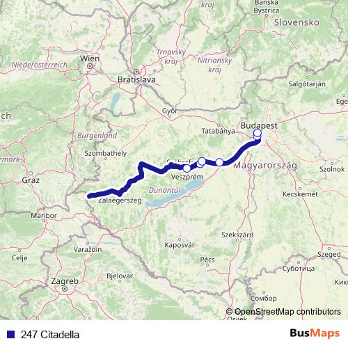 247 Citadella rail Line Map