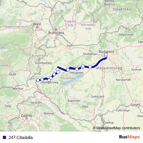 247 Citadella rail Line Map