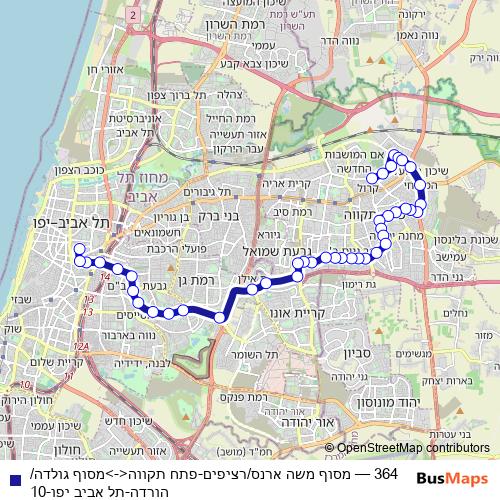 364 bus Line Map