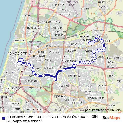 364 bus Line Map
