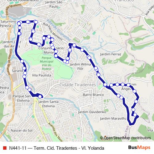 N441-11 bus Line Map