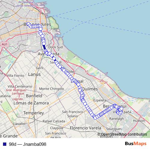 98d bus Line Map