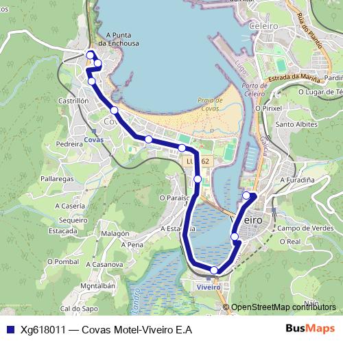 Xg618011 bus Line Map
