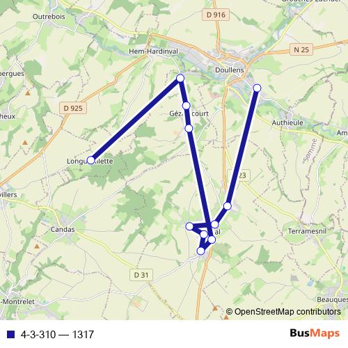 4-3-310 bus Line Map