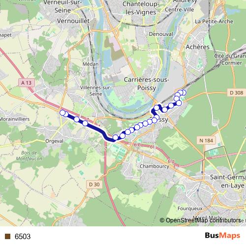 6503 bus Line Map