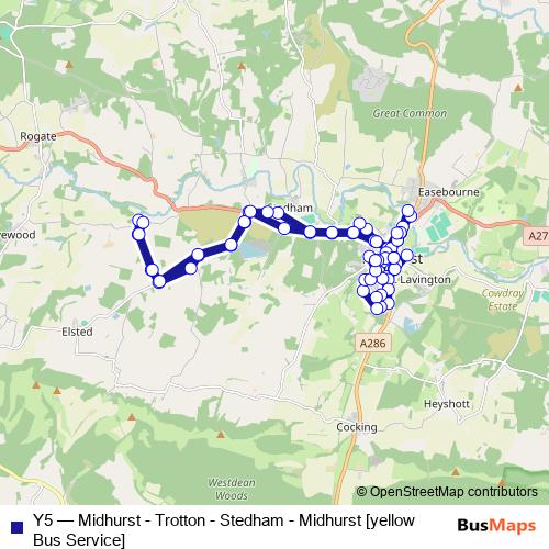 Y5 bus Line Map