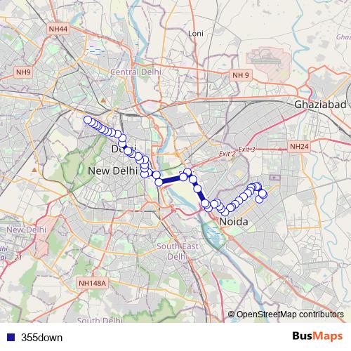 355down bus Line Map
