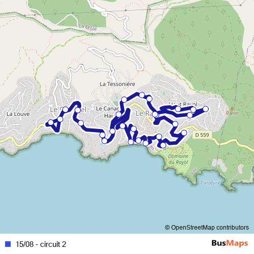 15/08 - circuit 2 bus Line Map