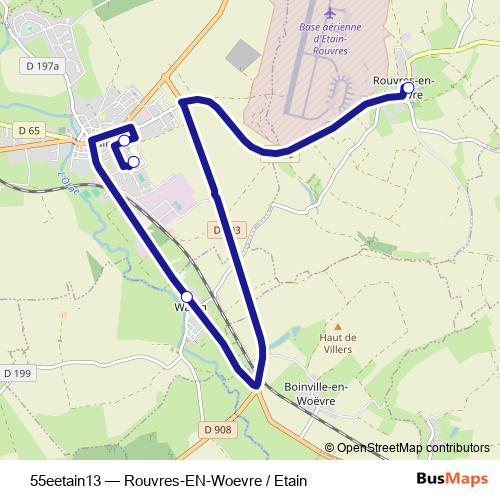 55eetain13 bus Line Map