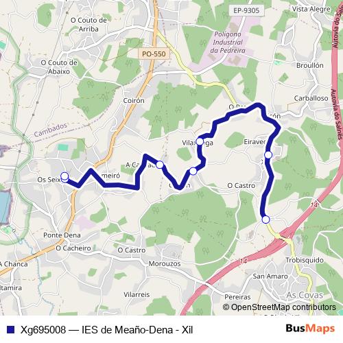 Xg695008 bus Line Map
