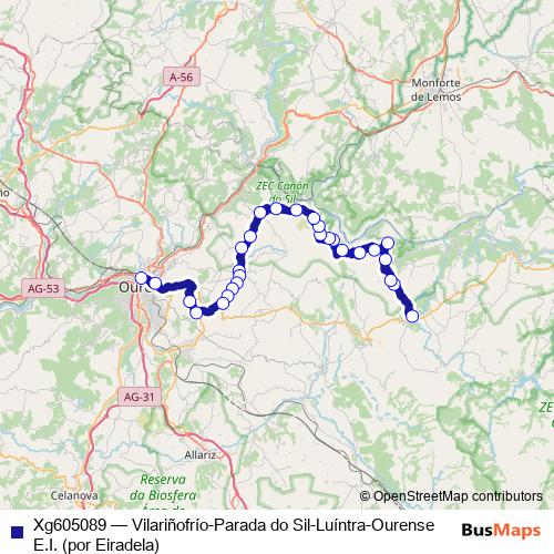 Xg605089 bus Line Map