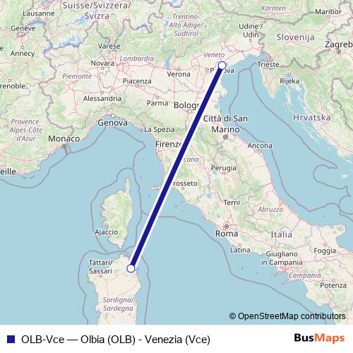 OLB-Vce air Line Map