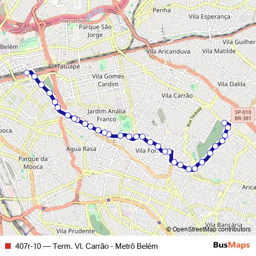 407r-10 bus Line Map