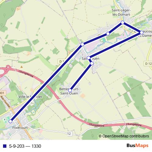 5-9-203 bus Line Map