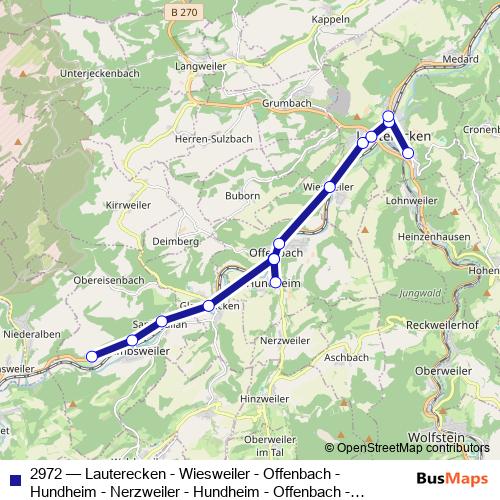2972 bus Line Map