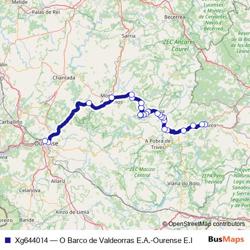 Xg644014 bus Line Map