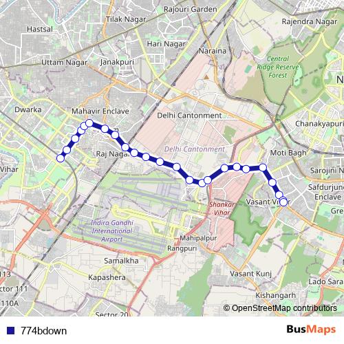774bdown bus Line Map