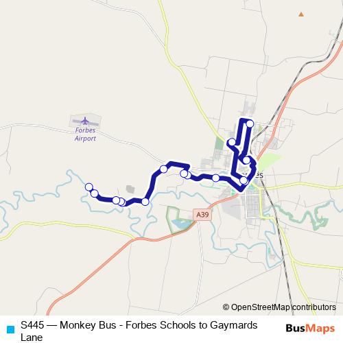 S445 bus Line Map