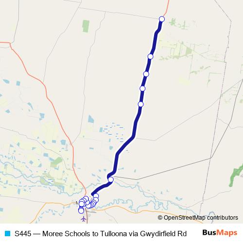 S445 bus Line Map