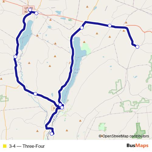 3-4 bus Line Map