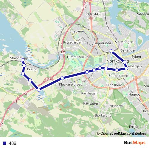 486 bus Line Map