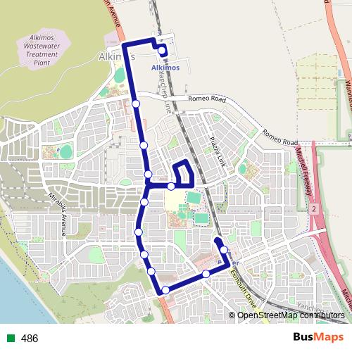 486 bus Line Map