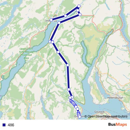 486 bus Line Map