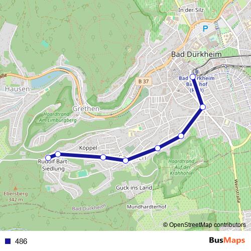 486 bus Line Map
