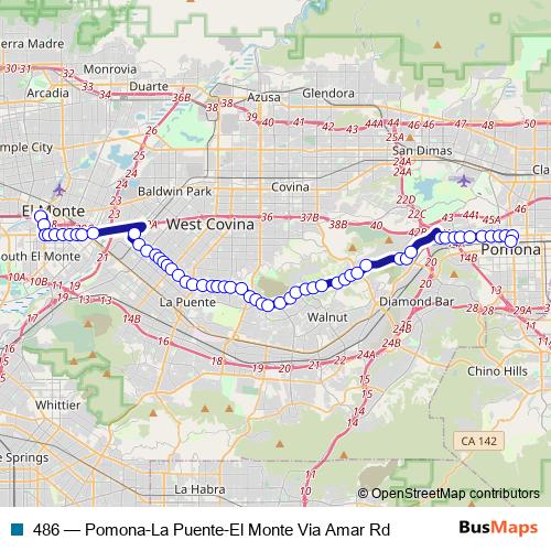486 bus Line Map