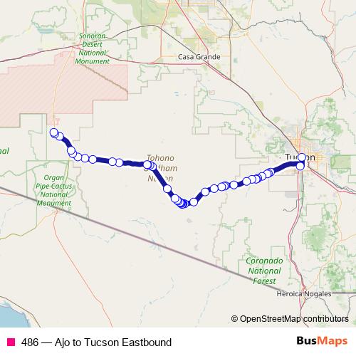 486 bus Line Map