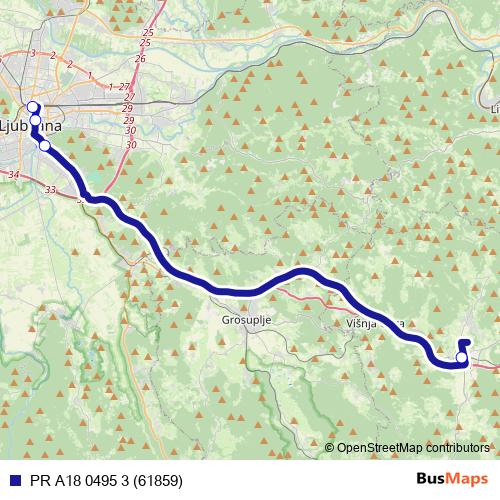 PR A18 0495 3 (61859) bus Line Map