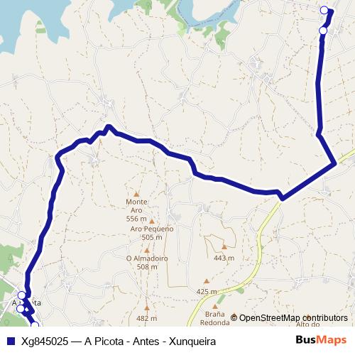 Xg845025 bus Line Map