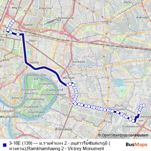 3-16E (139) bus Line Map