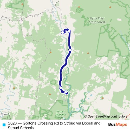 S628 bus Line Map