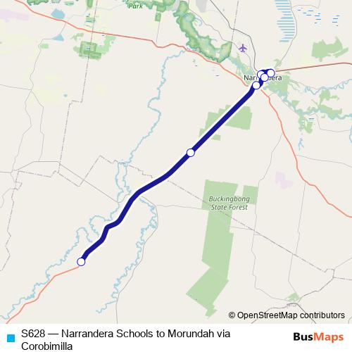 S628 bus Line Map