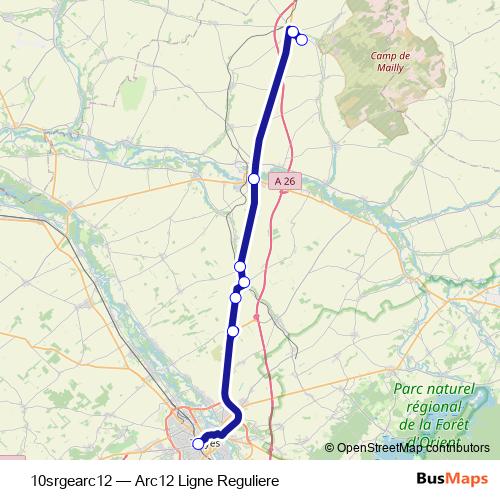 10srgearc12 bus Line Map