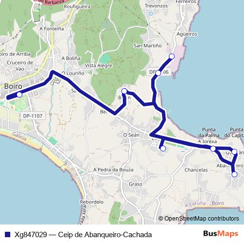 Xg847029 bus Line Map