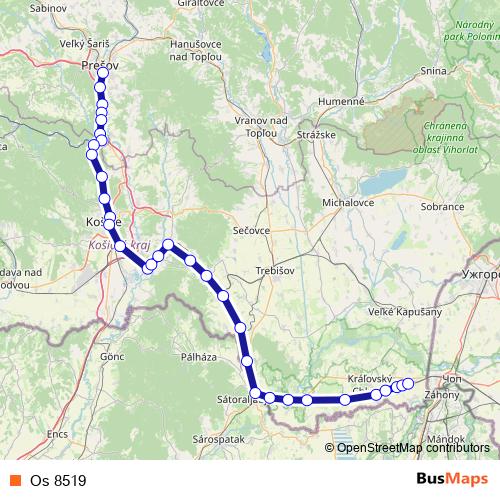 Os 8519 rail Line Map