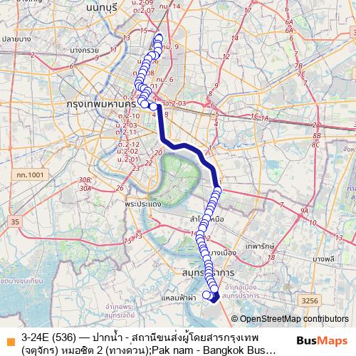 3-24E (536) bus Line Map