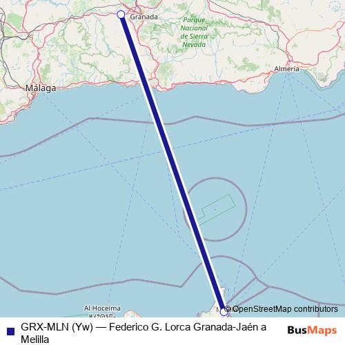 GRX-MLN (Yw) air Line Map