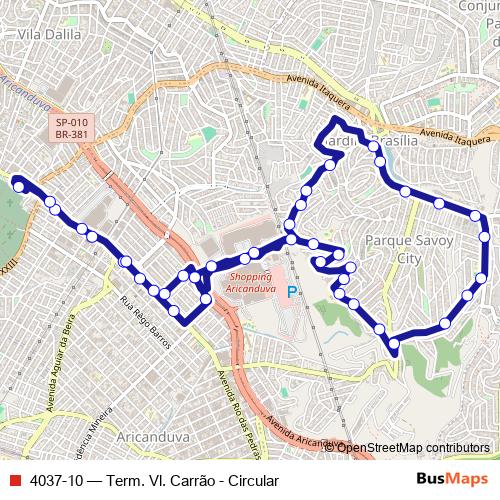 4037-10 bus Line Map