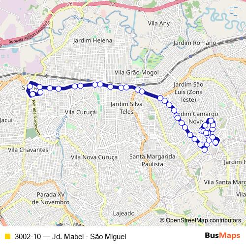 3002-10 bus Line Map