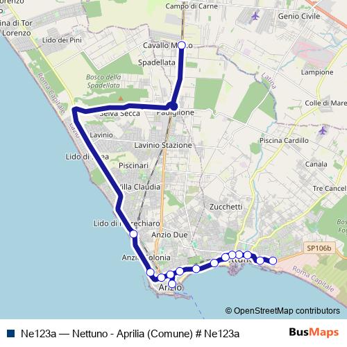 Ne123a bus Line Map
