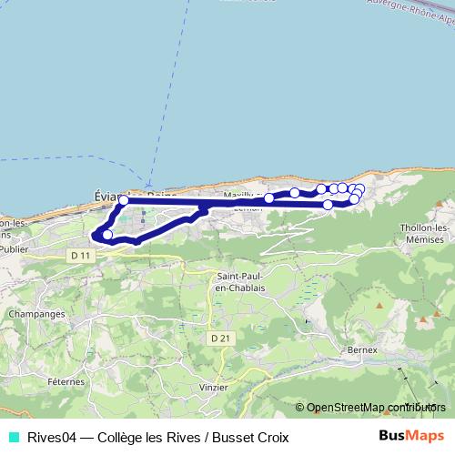 Rives04 bus Line Map