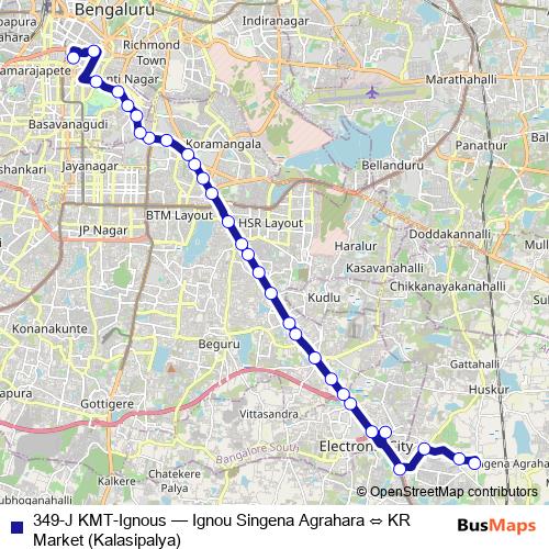 349-J KMT-Ignous bus Line Map