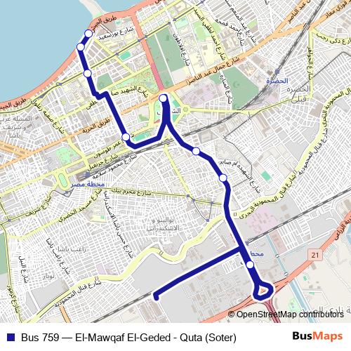 Bus 759 bus Line Map