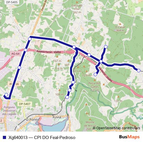 Xg640013 bus Line Map