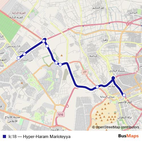 Ic18 bus Line Map