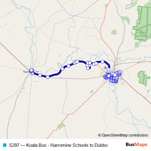 S297 bus Line Map
